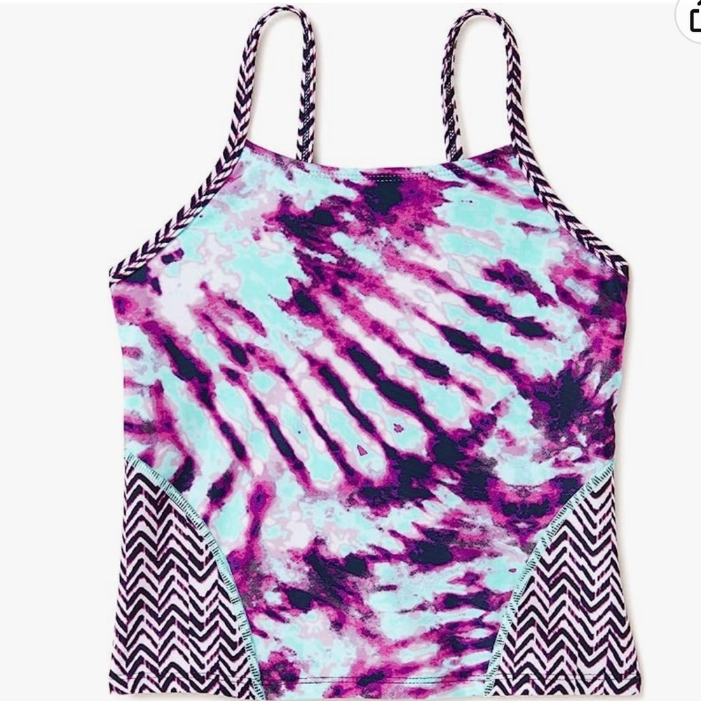 Wonder nation tie dye bikini top with padding